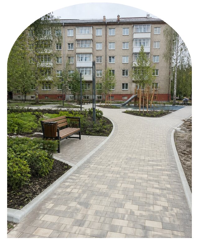 Благоустройство двора МКД под ключ в Мытищах от 253875 р. | Метпроект-Мтщ